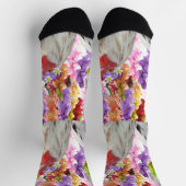 Rooster und Hollyhocks, Crew Socken (Oben)