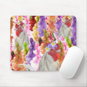 Rooster und HollyHocks, Mousepad (Mit Mouse)