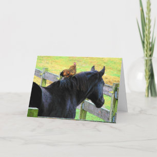 Rooster und Mare, du bist mein bester Freund Karte