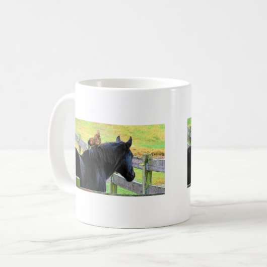 Rooster und Mare Kaffeetasse (Vorderseite Links)