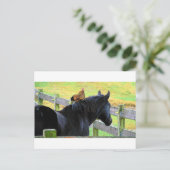 Rooster und Mare Postkarte (Stehend Vorderseite)