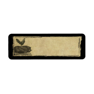 Rooster und Schweinefleisch- Prim-Rücksendeadresse