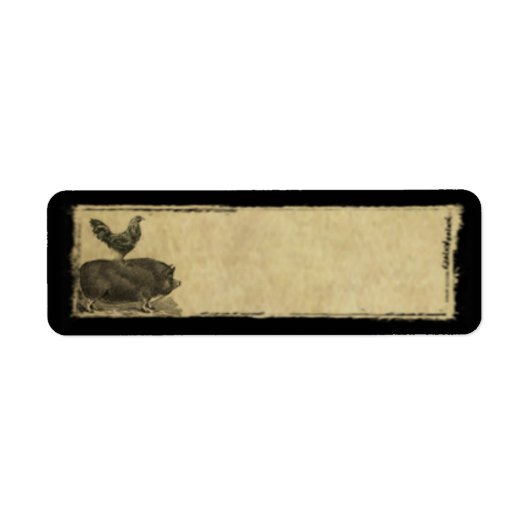 Rooster und Schweinefleisch- Prim-Rücksendeadresse (Vorne)