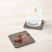 Rooster und seine Hennen Untersetzer (Rechte Seite)