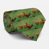 Rooster und seine Hühner Krawatte (Gerollt)