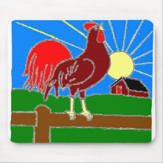 Rooster und Sun Mousepad
