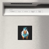 Rooster Vector Art mit lebhaften Farben Magnet (In Situ (Geschirrspüler))