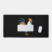 Rooster Vector Art mit lebhaften Farben Schreibtischunterlage (Tastatur & Maus)