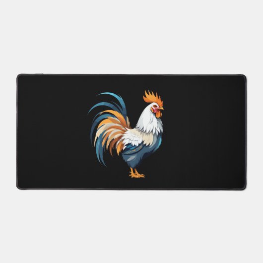 Rooster Vector Art mit lebhaften Farben Schreibtischunterlage (Vorderseite)