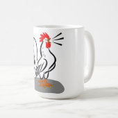 Rooster Vector Illustration Kaffee Tasse (VorderseiteRechts)