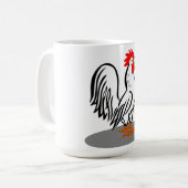 Rooster Vector Illustration Kaffee Tasse (Vorderseite Links)