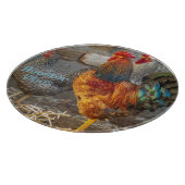Rooster Vibes Farm Life Schneidebrett (Ecke)