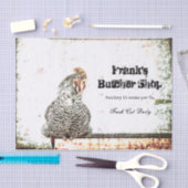 Rooster Vintag Farm Antik Weiße Textur Land Seidenpapier (Handwerk)