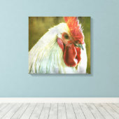 Rooster Vintag Grunge Canvas Print Leinwanddruck (Insitu (Holzboden))