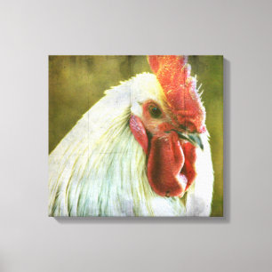 Rooster Vintag Grunge Canvas Print Leinwanddruck