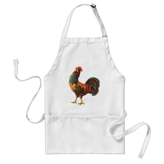 Rooster Vintag Kitchenette Kunst Schürze (Vorne)