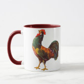 Rooster Vintag Kitchenette Kunst Tasse (Links)