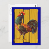 Rooster Vintag Kitchrate Art Postkarten (Vorne/Hinten)