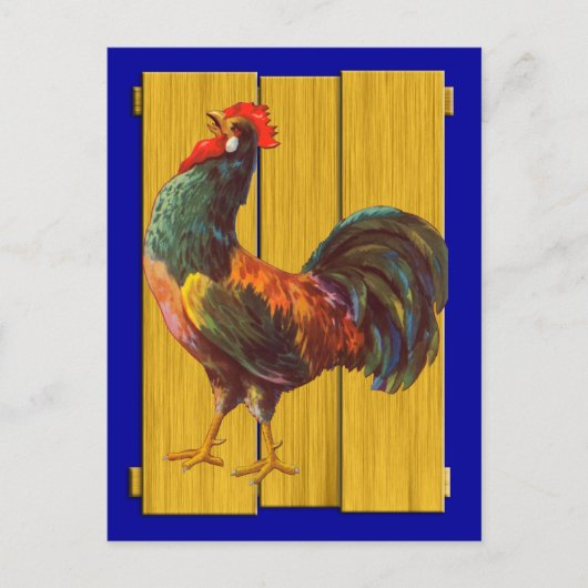 Rooster Vintag Kitchrate Art Postkarten (Vorderseite)