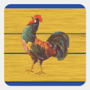 Rooster Vintag Kitekasten Art Sticker