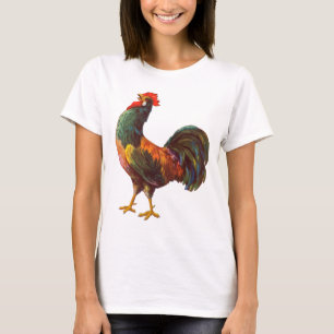 Rooster Vintag Kitekatze Kunst T-Shirt