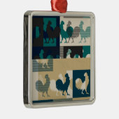 Rooster Vintag Ornamente (Rechts)