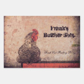 Rooster Vintage antike Textilindustrie Land Geschenkpapier Set (Vorderseite 2)