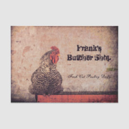 Rooster Vintage antike Textilindustrie Land Seidenpapier