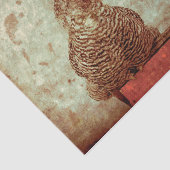 Rooster-Vintage antike Texturtypografie-Farm Seidenpapier (Ausschnitt)