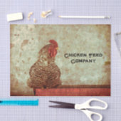 Rooster-Vintage antike Texturtypografie-Farm Seidenpapier (Handwerk)