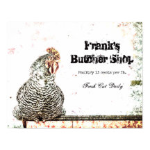 Rooster Vintage Farm Antique White Texture Country