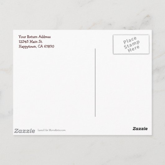 Rooster Vintage Postkarten für benutzerdefinierte  (Rückseite)