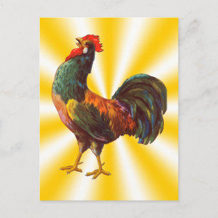 Rooster Vintage Postkarten für benutzerdefinierte 