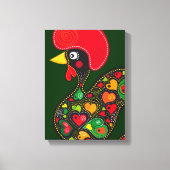 Rooster von Barcelos Nr. 02 - Galo de Barcelos Leinwanddruck (Vorderseite)