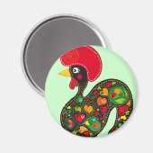 Rooster von Barcelos Nr. 02 - Galo de Barcelos Magnet (Vorderseite/Rückseite)