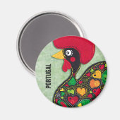 Rooster von Barcelos Nr. 02 - Galo de Barcelos Magnet (Vorderseite/Rückseite)