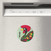 Rooster von Barcelos Nr. 02 - Galo de Barcelos Magnet (In Situ (Geschirrspüler))