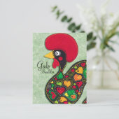 Rooster von Portugal - Galo de Barcelos Postkarte (Stehend Vorderseite)