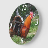 rooster wall clock große wanduhr (Winkel)