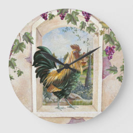 Rooster Wall Clock Große Wanduhr