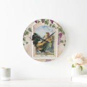 Rooster Wall Clock Große Wanduhr (Zuhause)