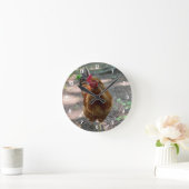Rooster Wall Clock Runde Wanduhr (Zuhause)
