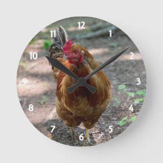 Rooster Wall Clock Runde Wanduhr