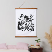 Rooster Wandteppich Mit Holzrahmen (Schlafzimmer)