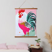 Rooster Wandteppich Mit Holzrahmen (Schlafzimmer)