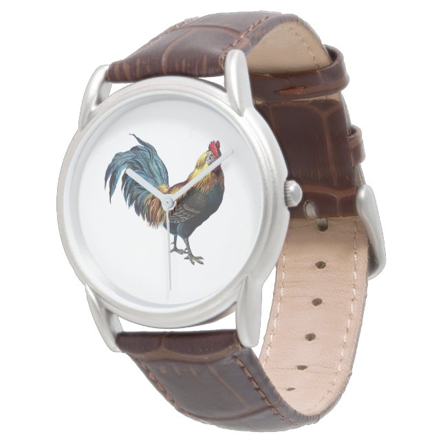 Rooster Watch Armbanduhr (Schrägansicht)