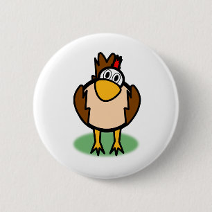 Rooster Watching Button
