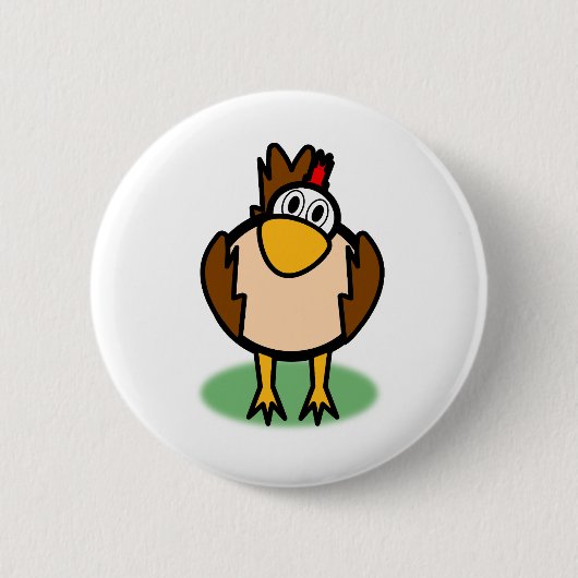 Rooster Watching Button (Vorderseite)