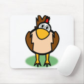 Rooster Watching Mousepad (Mit Mouse)