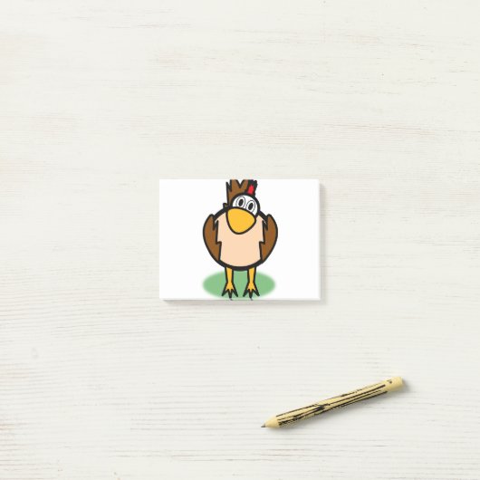 Rooster Watching Post-it Klebezettel (Auf Schreibtisch)